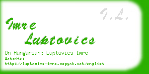 imre luptovics business card